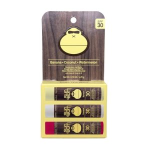 Sun Bum SPF 30 Sunscreen Lip Balm 3 Flavor Variety Pack – Coconut