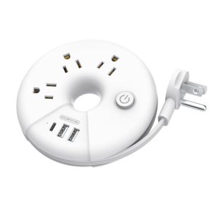 Travel Power Strip, NTONPOWER 3 Outlets 3 USB(1 USB C) Cruise Approved Power Str