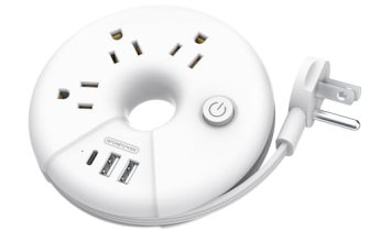 Travel Power Strip, NTONPOWER 3 Outlets 3 USB(1 USB C) Cruise Approved Power Str
