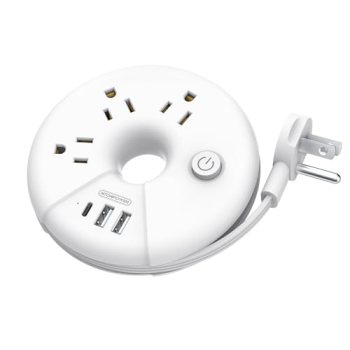 Travel Power Strip, NTONPOWER 3 Outlets 3 USB(1 USB C) Cruise Approved Power Str