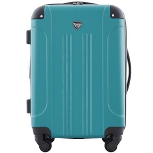 Travelers Club Chicago Hardside Expandable Spinner Luggage, Teal, 22″ Carry-On