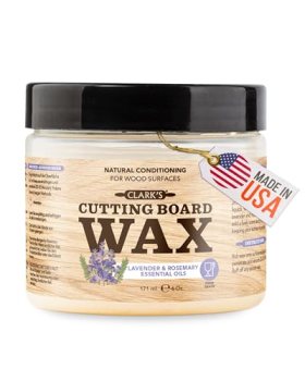 CLARK’S Cutting Board Wax – 2-in-1 Wood Butter & Food Grade Mineral Oil with Bee