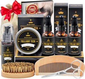 Beard Kit for Men Grooming & Care W/3 Pack Beard Oil