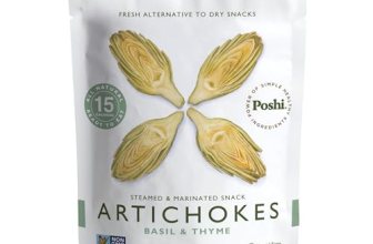 POSHI Artichoke Hearts with Basil and Thyme – Ready-to-Eat Snack Pack – Vegan