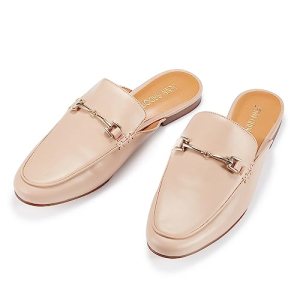 JENN ARDOR Mules for Women Flats Backless Loafers Shoes Slip On Slippers Pointed