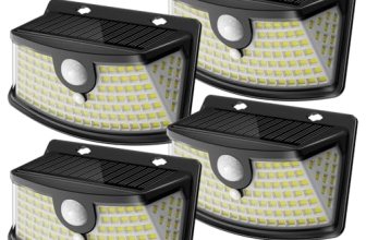 Aootek New Solar Motion Sensor Lights 120 LEDs with Lights Reflector