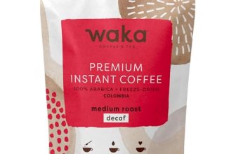 Waka Instant Coffee, Decaffeinated Medium Roast – 100% Arabica Colombian Beans
