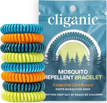Cliganic 20 Pack Mosquito Repellent Bracelets for Adults & Kids