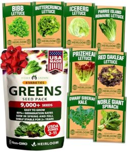 HOME GROWN Lettuce Seeds 8 Variety Mix 9000+ Bulk Pack Heirloom Non-GMO