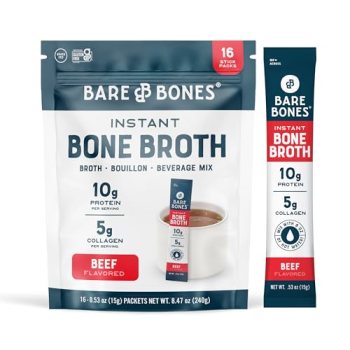 Bare Bones Beef Bone Broth Instant Powdered Mix Packets