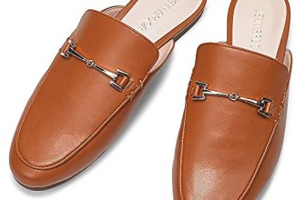 JENN ARDOR Mules for Women Flats Backless Loafers Shoes Slip On Slippers Pointed