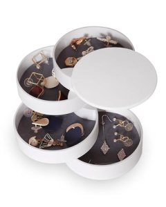 CONBOLA Jewelry Organizer, Small Jewelry Storage Box Earring Holder for Women