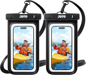 JOTO 2 Pack Waterproof Phone Pouch Case Up to 7″