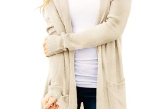 MEROKEETY Long Cardigans for Women 2026 Fall Winter Hooded Long Sleeve Open Fron