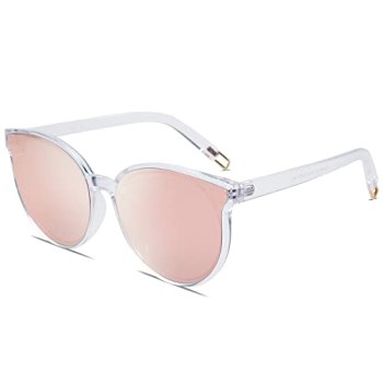 SOJOS Fashion Round Sunglasses for Women Men Oversized Vintage Shades SJ2057