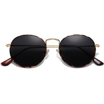 SOJOS Small Round Polarized Sunglasses for Women Men Classic Vintage Retro Shade