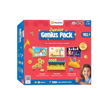 PlayShifu Junior Genius Pack | 3-in-1 STEM Learning Kit with Word Wiz