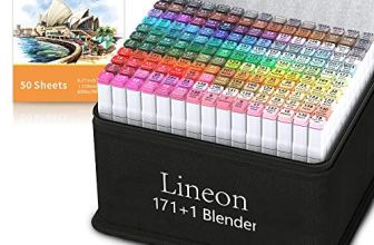 Lineon 172 Colors Alcohol Based Dual Tip Art Markers