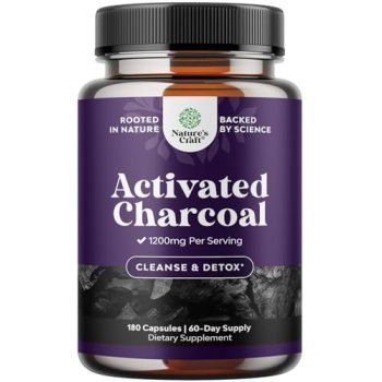 Natures Craft Activated Charcoal Pills Detox & Cleanse
