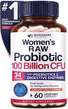 Wholesome Wellness Dr. Formulated Raw Probiotics for Women 100 Billion CFUs Caps