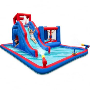 Sunny & Fun 2-in-1 Bounce & Blast Inflatable Water Slide Park