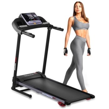 SereneLife Folding Treadmill – Foldable Home Fitness Equipment with LCD for Walk