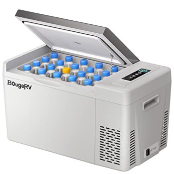 BougeRV 12 Volt Refrigerator 12V Car Fridge 23 Quart Portable Freezer Compressor
