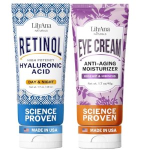 LilyAna Naturals Retinol Cream and Eye Cream Bundle 1.7 oz