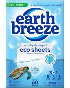 Earth Breeze Laundry Detergent Sheets Fresh Scent