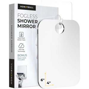 HONEYBULL Fogless Shower Mirror for Shaving