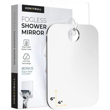 HONEYBULL Fogless Shower Mirror for Shaving