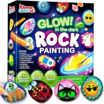 Rock Painting Kit- Glow in The Dark Rock Kit