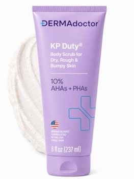 DERMAdoctor KP Bump Eraser Body Scrub with 10% AHAs + PHAs for Keratosis Pilaris