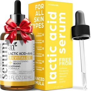 artnaturals Lactic Acid plus AHA Face Serum for Brightening Boost with Renewing