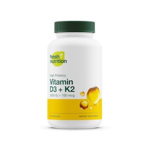 Fresh Nutrition Vegan Vitamin D3 + K2 Capsules