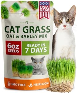 HOME GROWN Cat Grass Seeds 6 oz Heirloom Barley & Oat Mix