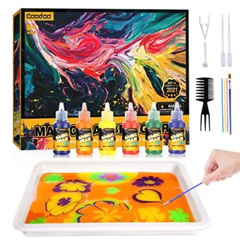 Water Marbling Paint for Kids – Arts and Crafts for Girls & Boys Crafts Kits Ide