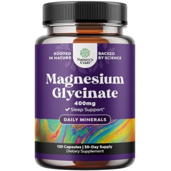 Pure Magnesium Glycinate Supplement 400mg Per Serving