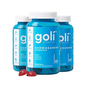 Goli Ashwagandha & Vitamin D Gummy – 180 Count – Mixed Berry