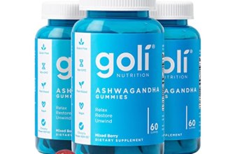 Goli Ashwagandha & Vitamin D Gummy – 180 Count – Mixed Berry