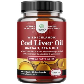 Icelandic Wild Caught Cod Liver Oil Softgels – Fish Omega 3