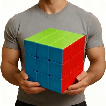Giant Magic Cube, 18CM Big 3×3 Speed Cube Color-Matching 3D Sensory Puzzle Box S