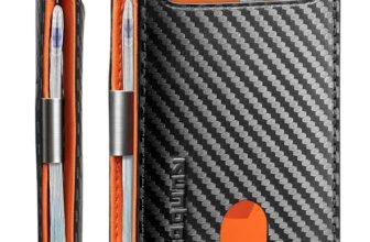 RUNBOX Slim Wallets for Men – Leather Money Clip Mens Wallet