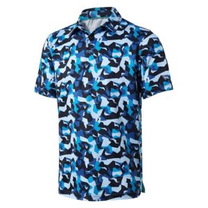Golf Shirts for Men Dry Fit Short Sleeve Print Performance Moisture Wicking Polo