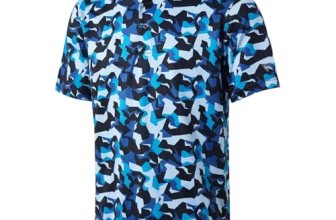 Golf Shirts for Men Dry Fit Short Sleeve Print Performance Moisture Wicking Polo