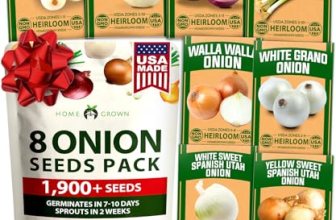 HOME GROWN 8 Onion Variety Mix 1600+ Heirloom Non-GMO Seeds for Planting