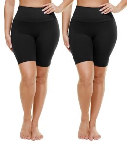 TNNZEET 2 Pack Plus Size Biker Shorts for Women