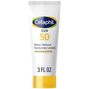 CETAPHIL Sheer Mineral Sunscreen Lotion for Face & Body 3 fl oz 100% Mineral UVA