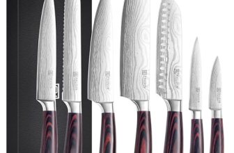 PAUDIN Chef Knife Set, 7 Pieces Kitchen Knife Set