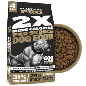 Bully Max Pro 2X High Calorie & High Protein Dry Dog Food for Puppy & Adult Dogs